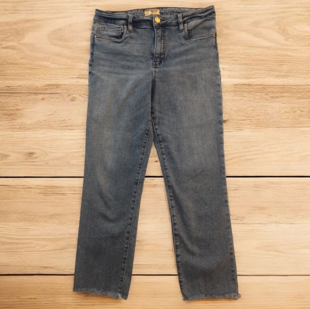 Kut From The Kloth Reese High Rise Fab Ab Ankle Straight Leg Jeans Size 12